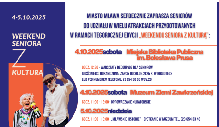 Zapraszamy #WeekendSeniorazKulturą
