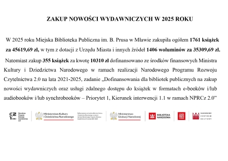 Zakup nowości wydawniczych