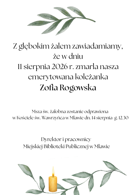 Zmarła Zofia Rogowska